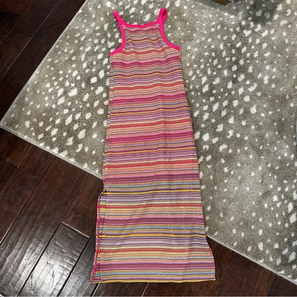 No Boundaries Stripe Tank Dress Pink Multi Color. Size S - Picture 4 of 15